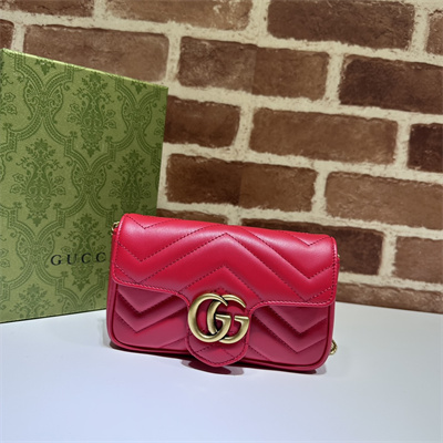 Gu.cci GG Marmont  Mini Bag Red 476433