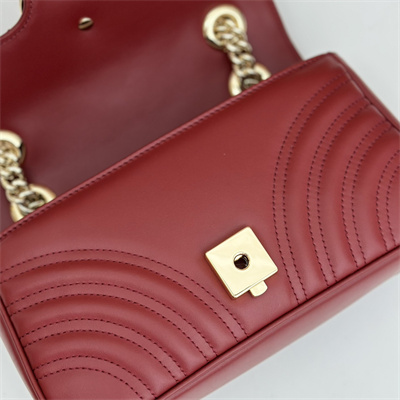 Gu.cci GG Marmont  Small  Shoulder Bag Burgundy 446744