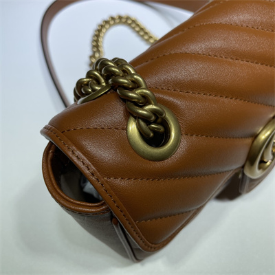 Gu.cci GG Marmont  Small  Shoulder Bag Brown 446744