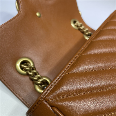 Gu.cci GG Marmont  Small  Shoulder Bag Brown 446744