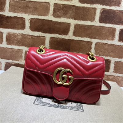 Gu.cci GG Marmont Small Shoulder Bag Red 446744