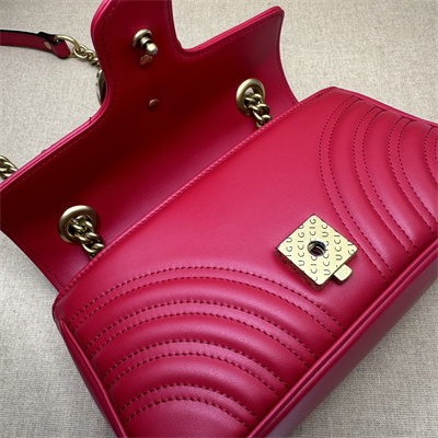 Gu.cci GG Marmont  Small  Shoulder Bag Red 446744