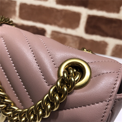 Gu.cci GG Marmont Small  Shoulder Bag Dusty Pink 446744