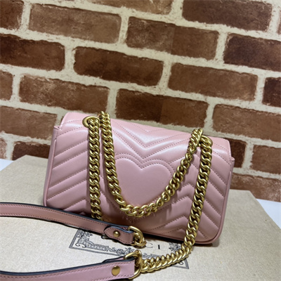 Gu.cci GG Marmont  Small  Shoulder Bag Pink 446744