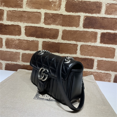 Gu.cci GG Marmont  Small  Shoulder Bag Black 446744
