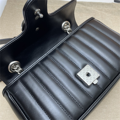 Gu.cci GG Marmont  Small  Shoulder Bag Black 446744