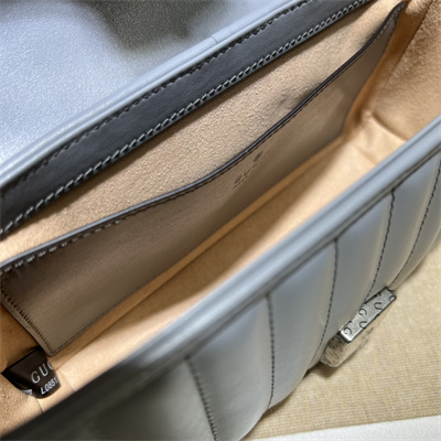 Gu.cci GG Marmont  Small  Shoulder Bag Grey Blue 446744