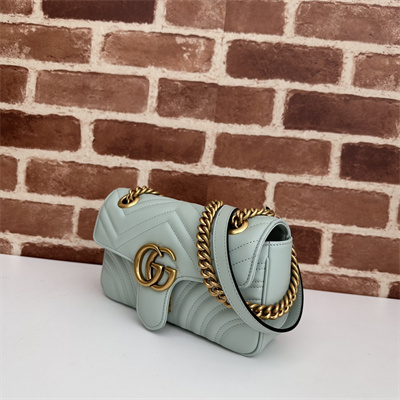 Gu.cci GG Marmont Small  Shoulder Bag Lt Green 446744