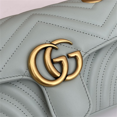 Gu.cci GG Marmont Small  Shoulder Bag Lt Green 446744