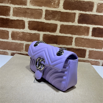Gu.cci GG Marmont  Small  Shoulder Bag Purple 446744