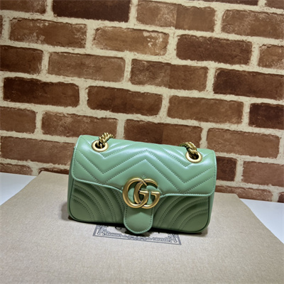 Gu.cci GG Marmont  Small Shoulder Bag Green 446744