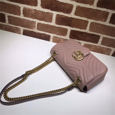 Gu.cci GG Marmont Medium Shoulder Bag Dusty Pink 443497