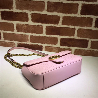 Gu.cci GG Marmont Medium Shoulder Bag Pink 443497