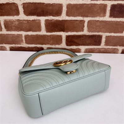 Gu.cci GG Marmont Medium Shoulder Bag Lt Green 443497