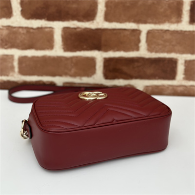 Gu.cci GG Marmont Small Shoulder Bag Burgundy 447632