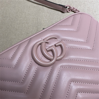 Gu.cci GG Marmont Small Shoulder Bag Pink 447632