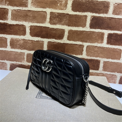 Gu.cci GG Marmont Small Shoulder Bag Black 447632