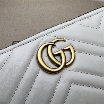 Gu.cci GG Marmont Shoulder Bag White 739166