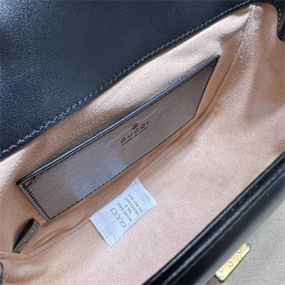 Gu.cci GG Marmont Mini Shoulder Bag Black 739682