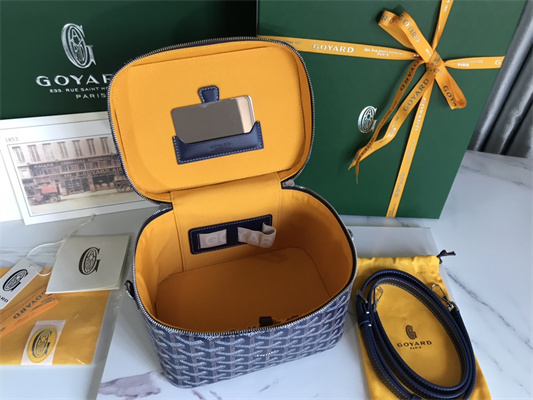 Go*ard muse vanity case in Go*ardine canvas & cervon calfskin