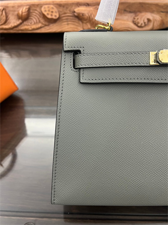 Kelly Sellier Bag Epsom Leather 25/28CM Gold/Silver Hardware In Vert Amanda Color