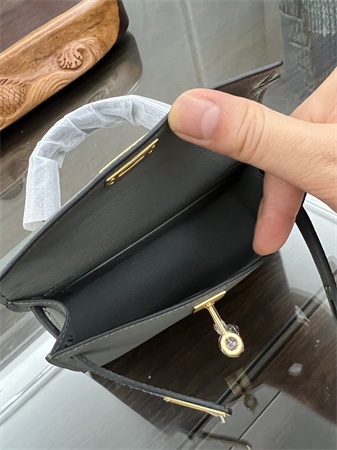 Kelly Mini II Bag Epsom Leather Gold/Silver hardware In Vert Amanda Color