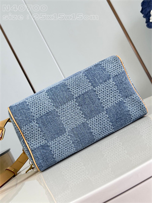 L.V Speedy Bandoulière 25 Damier Denim 3D cotton canvas Blue N40700