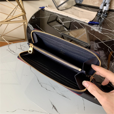 LV  Clémence Wallet Monogram Empreinte Leather Navy M69415