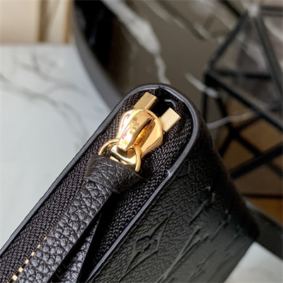 LV  Clémence Wallet Monogram Empreinte Leather Black M60171