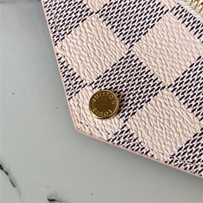 LV Card Holder Recto Verso Damier Azur Canvas Pink N60498