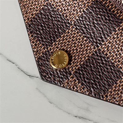 LV Card Holder Recto Verso Damier Ebene Canvas Pink N60405