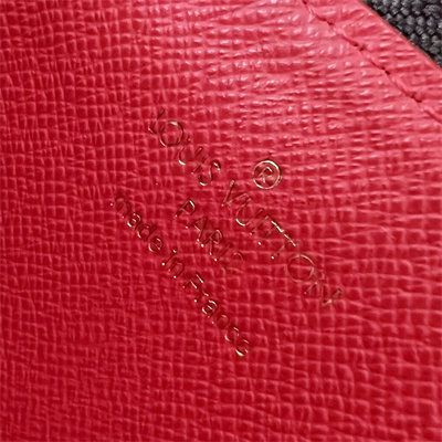 LV Card Holder Recto Verso Damier Ebene Canvas Red N60405