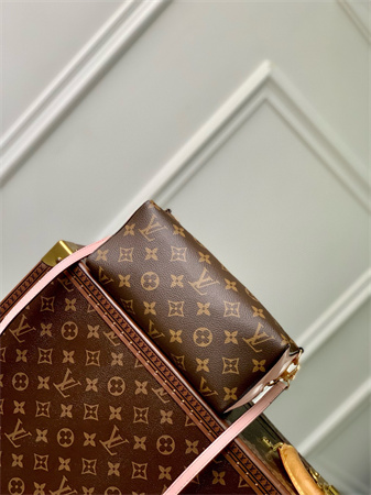 L.V Bloom Pouch Monogram Canvas and Calfskin Trim Rose Jasmin Pink