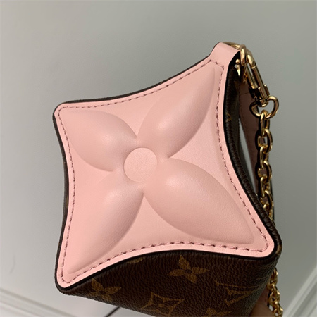 L.V Bloom Pouch Monogram Canvas and Calfskin Trim Rose Jasmin Pink