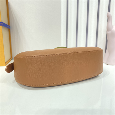 L.V Low Key Shoulder Bag Grained Calfskin Cognac Brown M24885