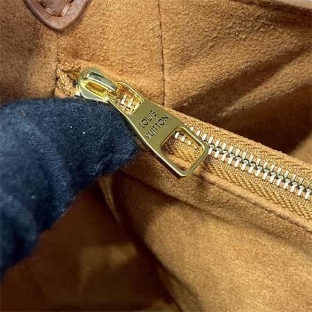 L.V Low Key Shoulder Bag Grained Calfskin Cognac Brown M24885