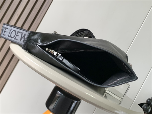 l0ew* anton sling bag in S*pple smooth calf and jacquard