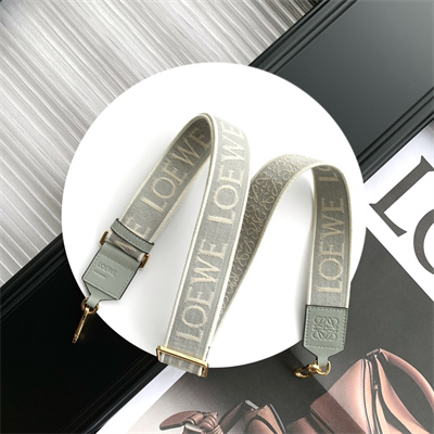 L0ew* anagram strap in jacquard and calfskin