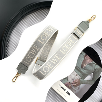 L0ew* anagram strap in jacquard and calfskin