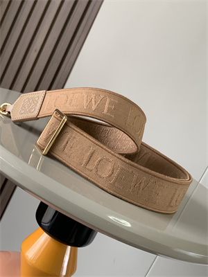 L0ew* anagram strap in jacquard and calfskin