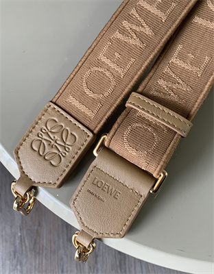 L0ew* anagram strap in jacquard and calfskin