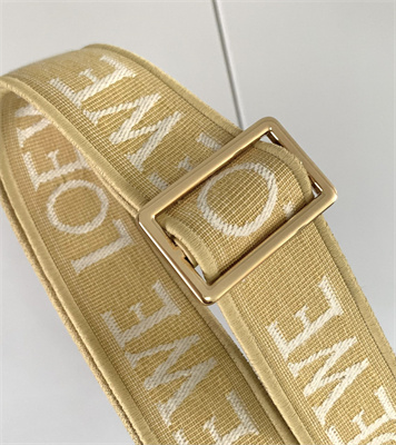 L0ew* anagram strap in jacquard and calfskin