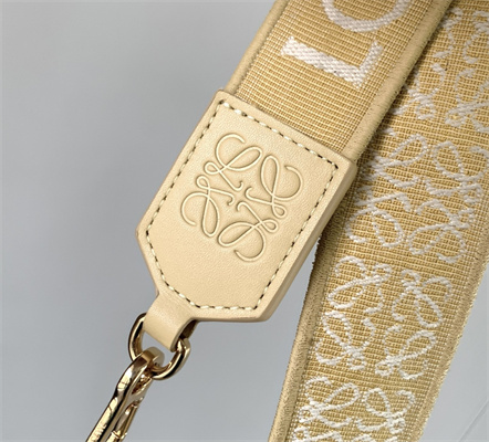 L0ew* anagram strap in jacquard and calfskin