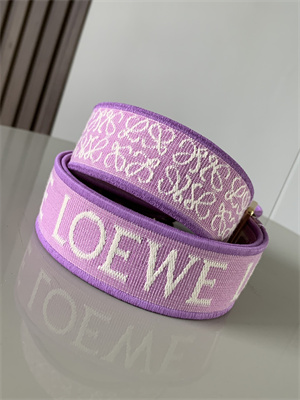 L0ew* anagram strap in jacquard and calfskin