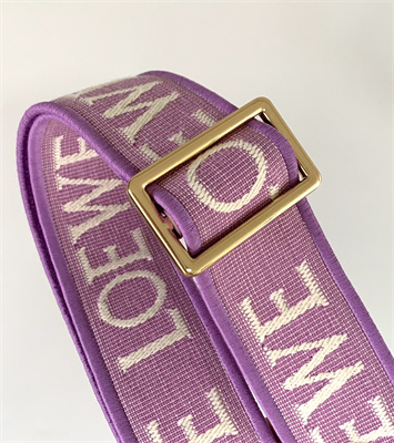 L0ew* anagram strap in jacquard and calfskin