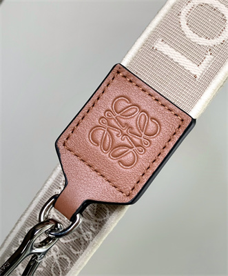L0ew* anagram strap in jacquard and calfskin