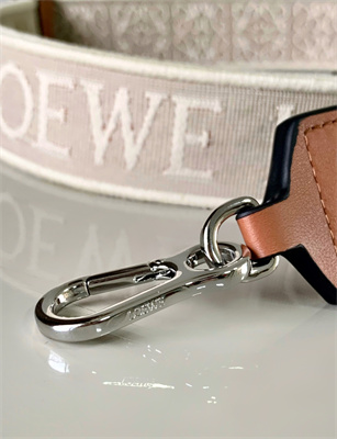 L0ew* anagram strap in jacquard and calfskin
