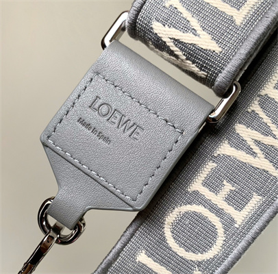 L0ew* anagram strap in jacquard and calfskin