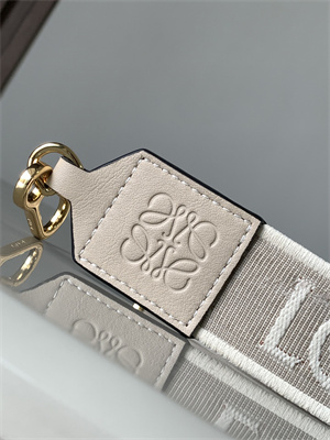 L0ew* anagram strap in jacquard and calfskin
