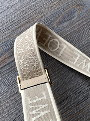 L0ew* anagram strap in jacquard and calfskin